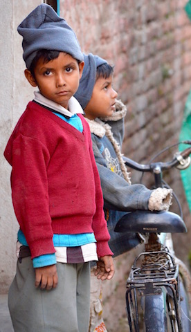 Jeunes enfants nepalais